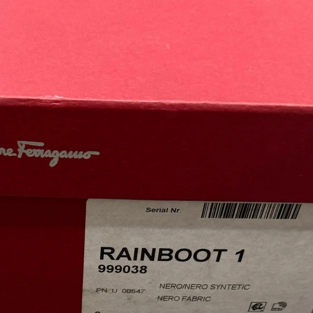 Salvatore Ferragamo Gancini Logo Rubber Rainboots Rain Boot